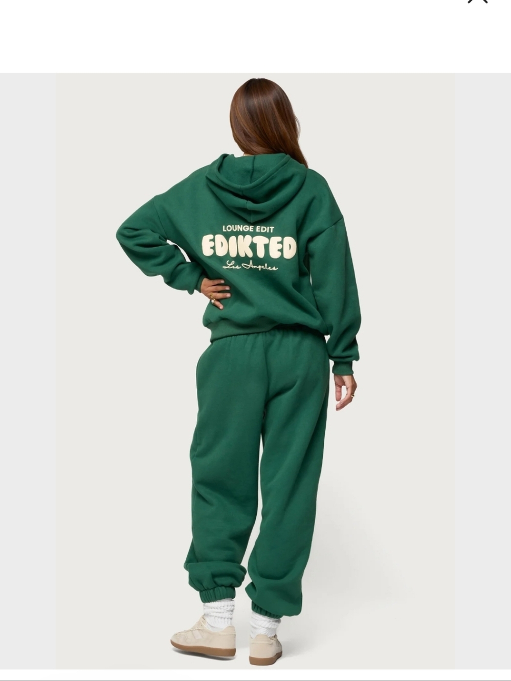 Edikted Lounge Edit Forest Green Hoodie NWT - Picture 4 of 5